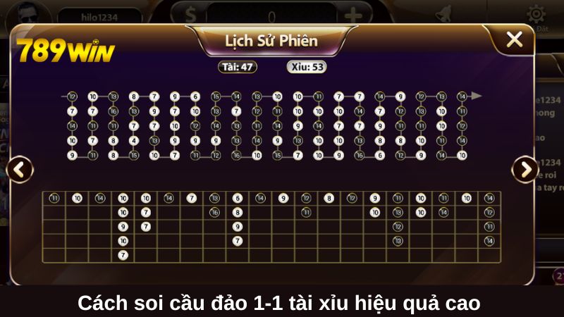 Tài xỉu online Hi88: Luật chơi và cách soi cầu chuẩn 4 Cầu đảo 1-1 là một trong những cách soi cầu hiệu quả cao
