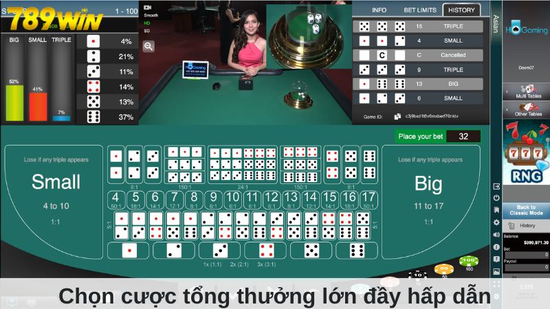 Sicbo hi88: Game cá cược quốc dân tại sòng bạc 2025 4 Chọn cược tổng thưởng lớn đầy hấp dẫn