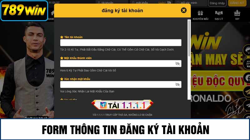 Đăng Ký Hi88 3 Form nhập thông tin tại Hi88